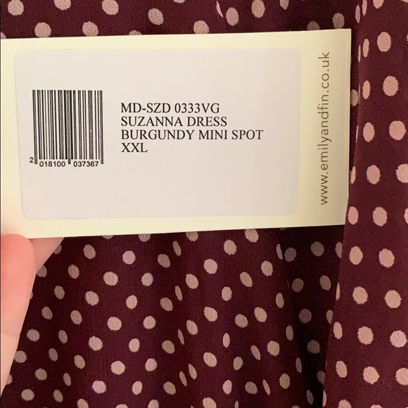 NWT Emily and Fin Susanna Polka Dot Midi Dress - Picture 6 of 10